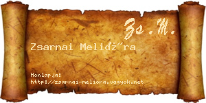 Zsarnai Melióra névjegykártya